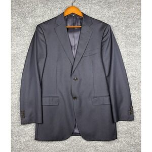 SuitSupply 42R Navy Textured Pinstripe VBC Super 110s Wool Sport Coat Blazer
